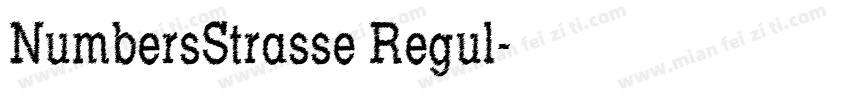 NumbersStrasse Regul字体转换